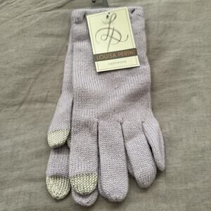 Louisa Perini Women's 100% Cashmere Gloves Lavender New with Gift Tag